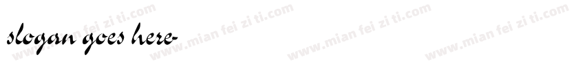 slogan goes here字体转换